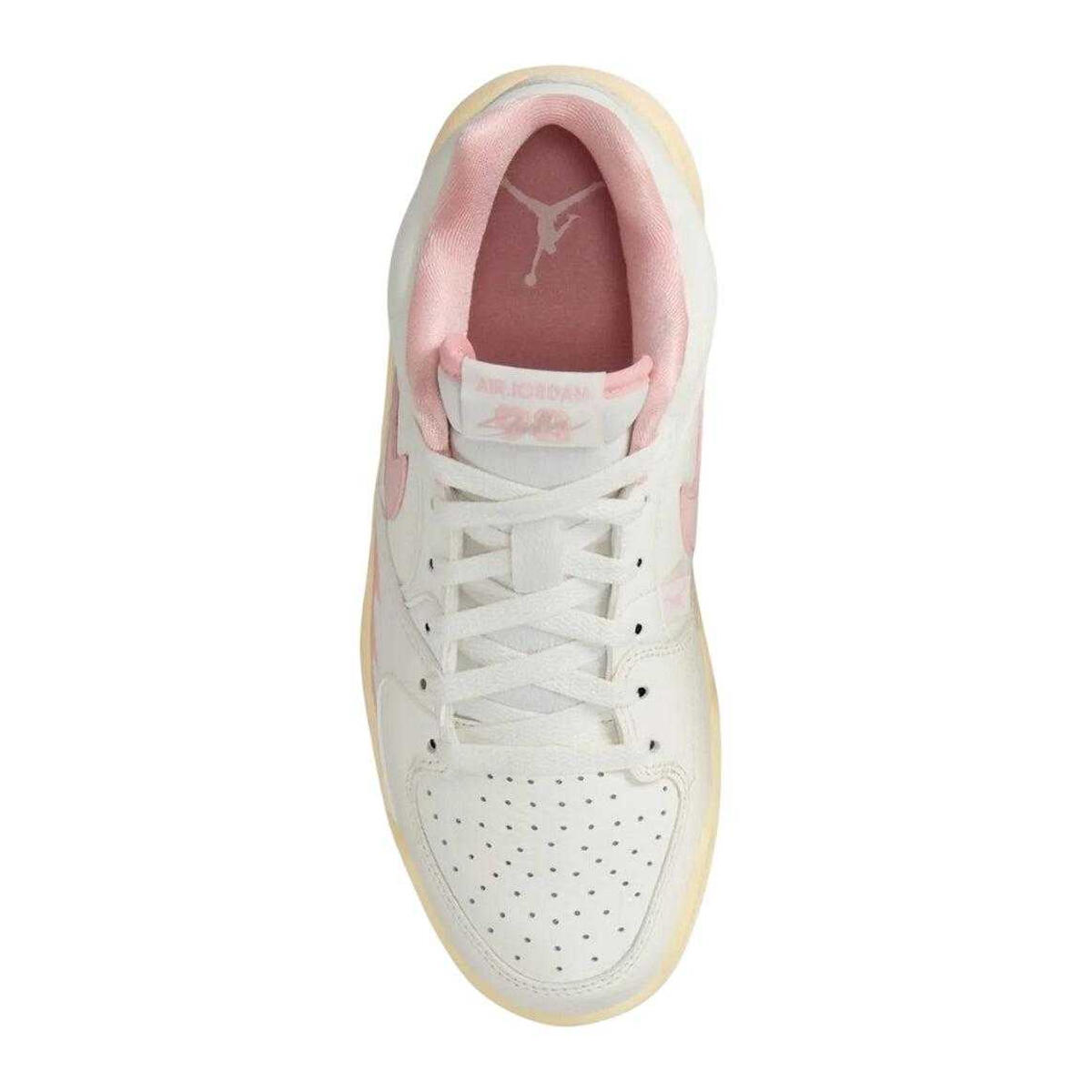 Dames Jordan Stadium 90 Leren Trainers (Wit/Roze) 3/5