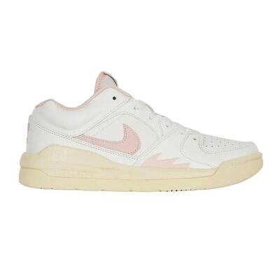 Dames jordan stadium 90 leren trainers (wit/roze)