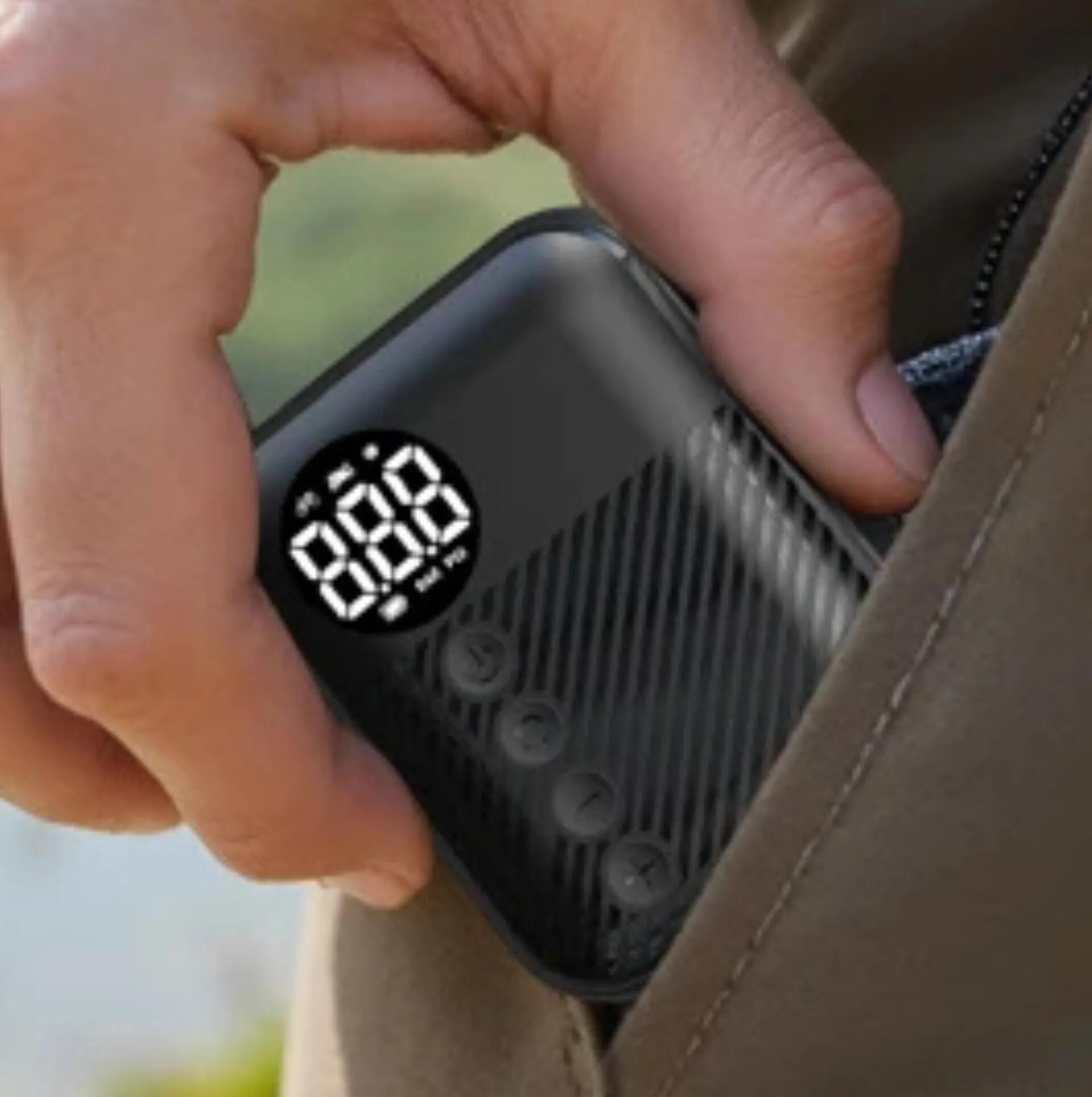 Dictien Elektrische fietspomp, 150 psi, 6000 mAh, draagbare mini- fietscompressor met lcd-display en automatische uitschakeling