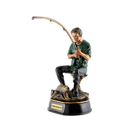 Trophée résine discipline pêche hauteur 27 cm