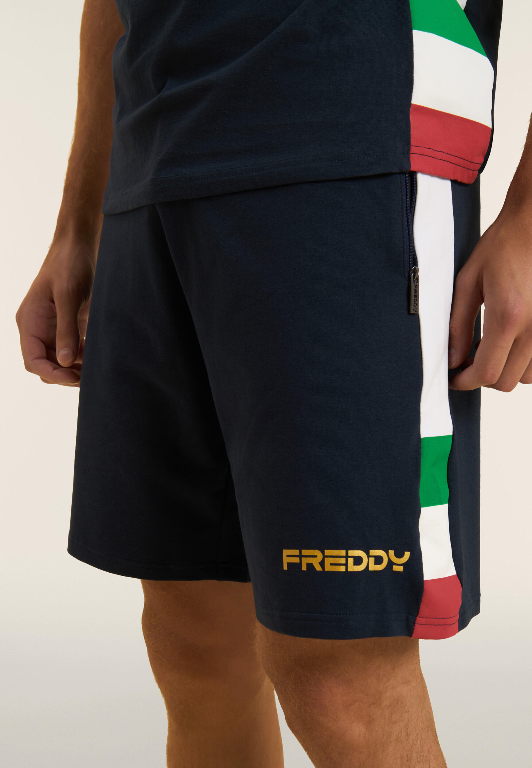 Pantalon court pour hommes en molleton de coton bicolore, merchandising officiel 4/5