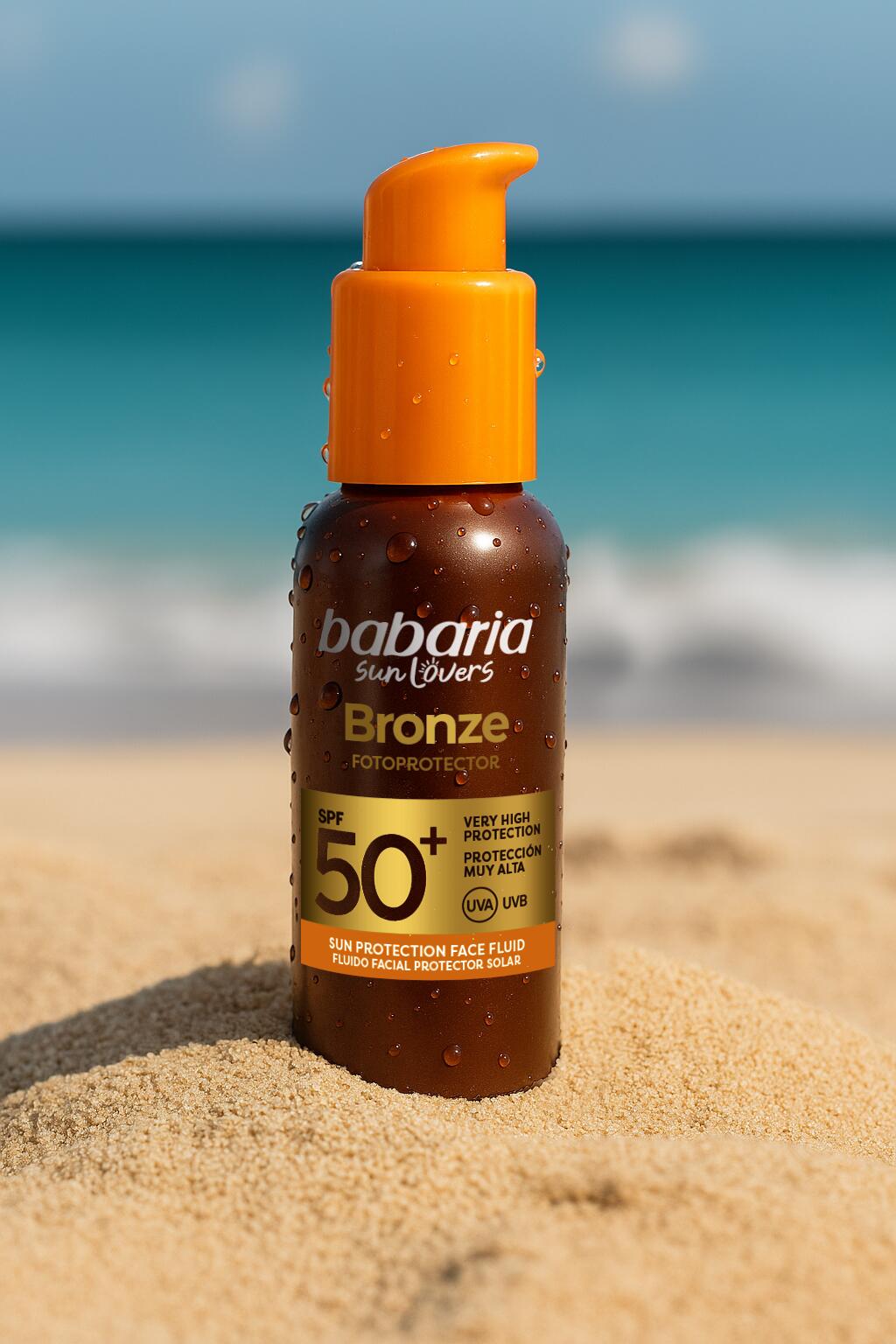 Babaria Fluido Facial SPF50+ Glow, BB Cream Hidratante con Color, 40 g 5/6