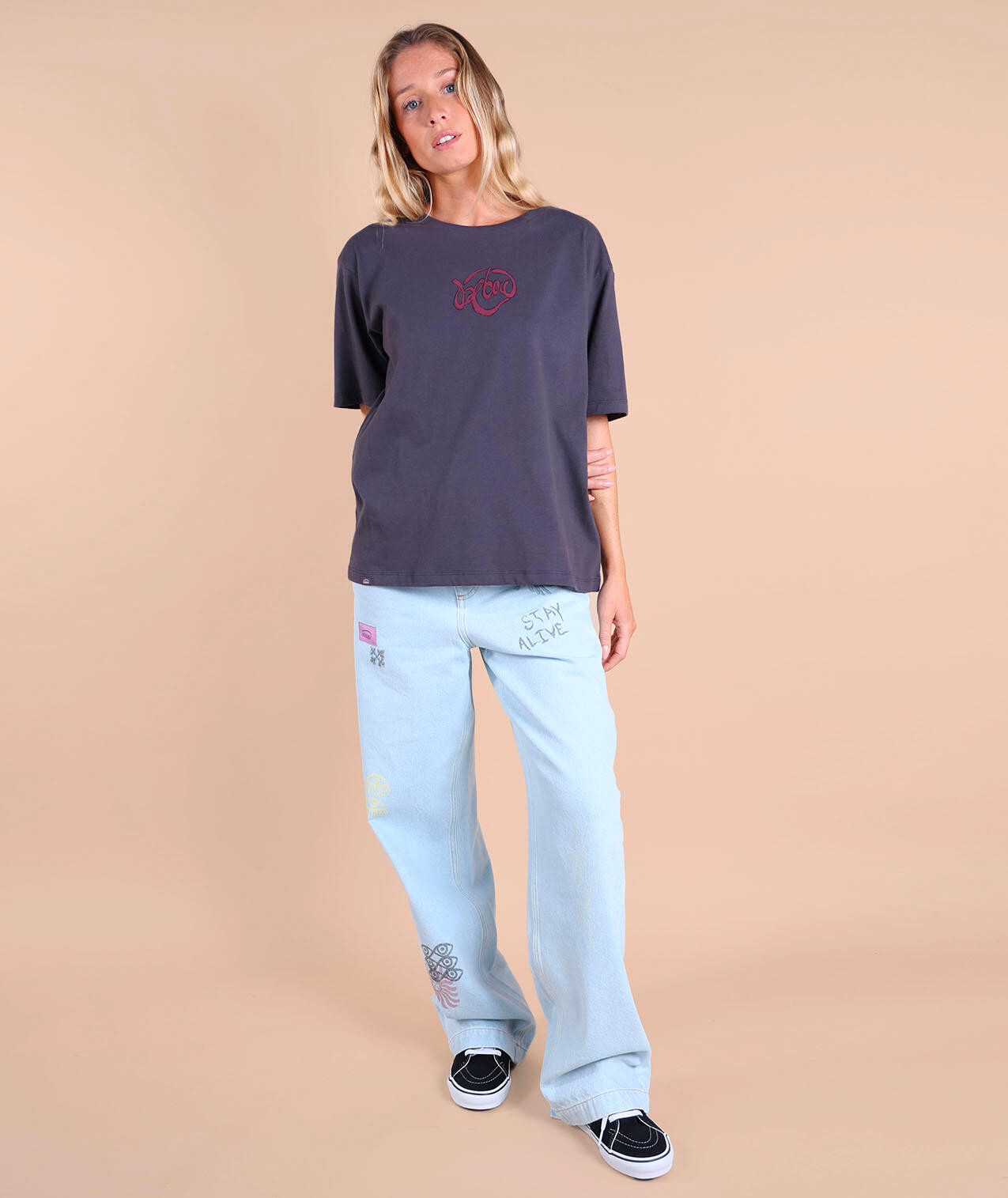 Bedrukt T-shirt op voor- en achterkant OASIS 3/5