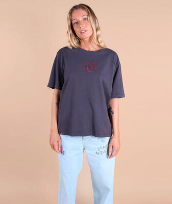Bedrukt t-shirt op voor- en achterkant oasis