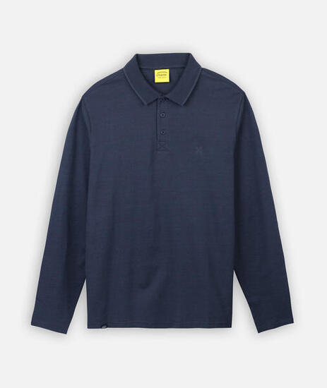 Polo manches longues texture NAVAL