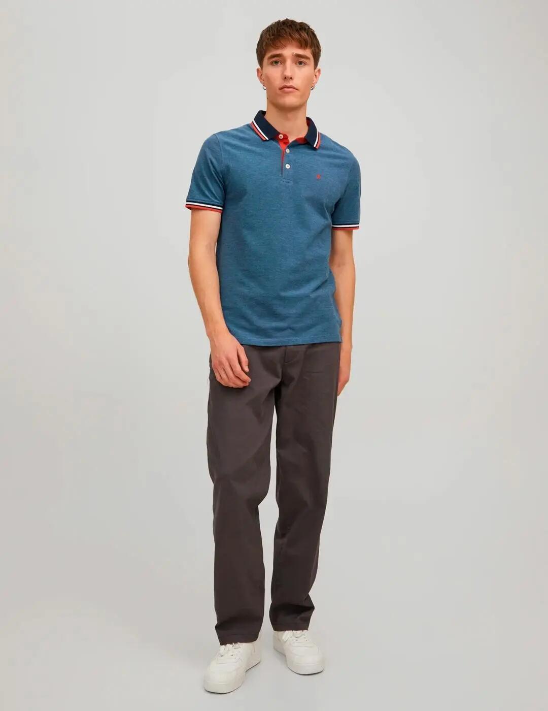"Polo da vela, camicie per uomo Jack & Jones Blu" 4/7