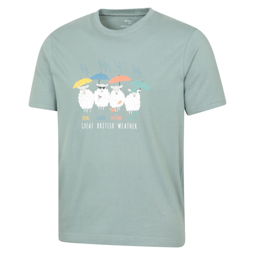 Tshirt Motif/style Graphique GREAT BRITISH WEATHER Adulte (Kaki Clair) 3/3