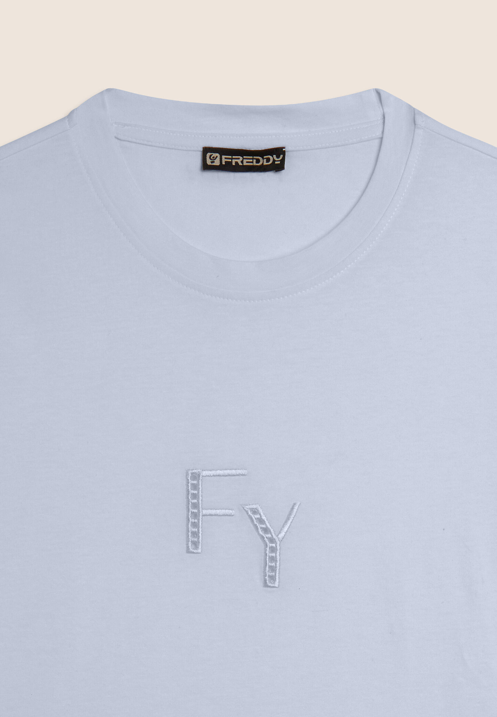 T-shirt à col ras du cou avec broderie du logo perforé 3/3