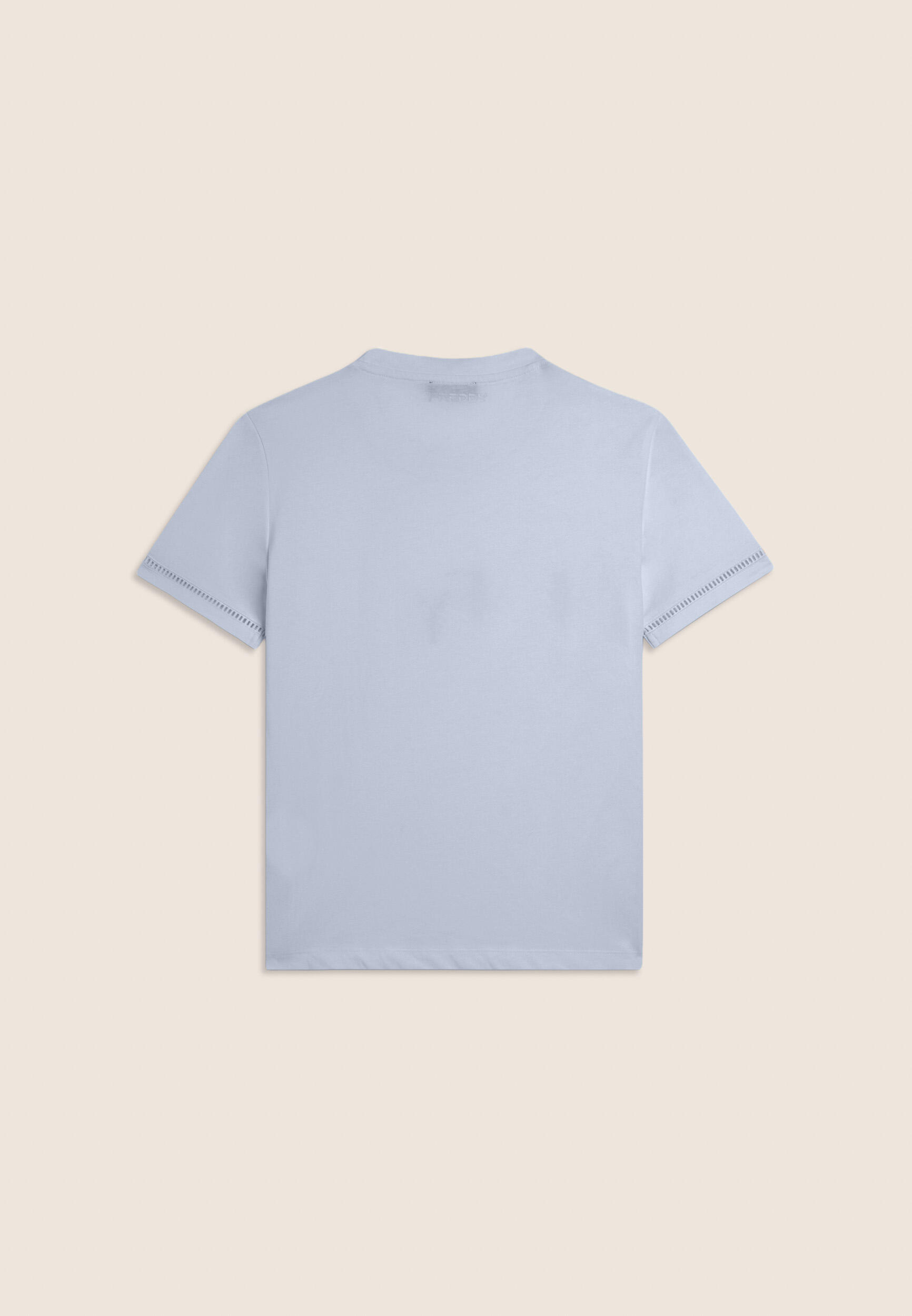 T-shirt à col ras du cou avec broderie du logo perforé 2/3