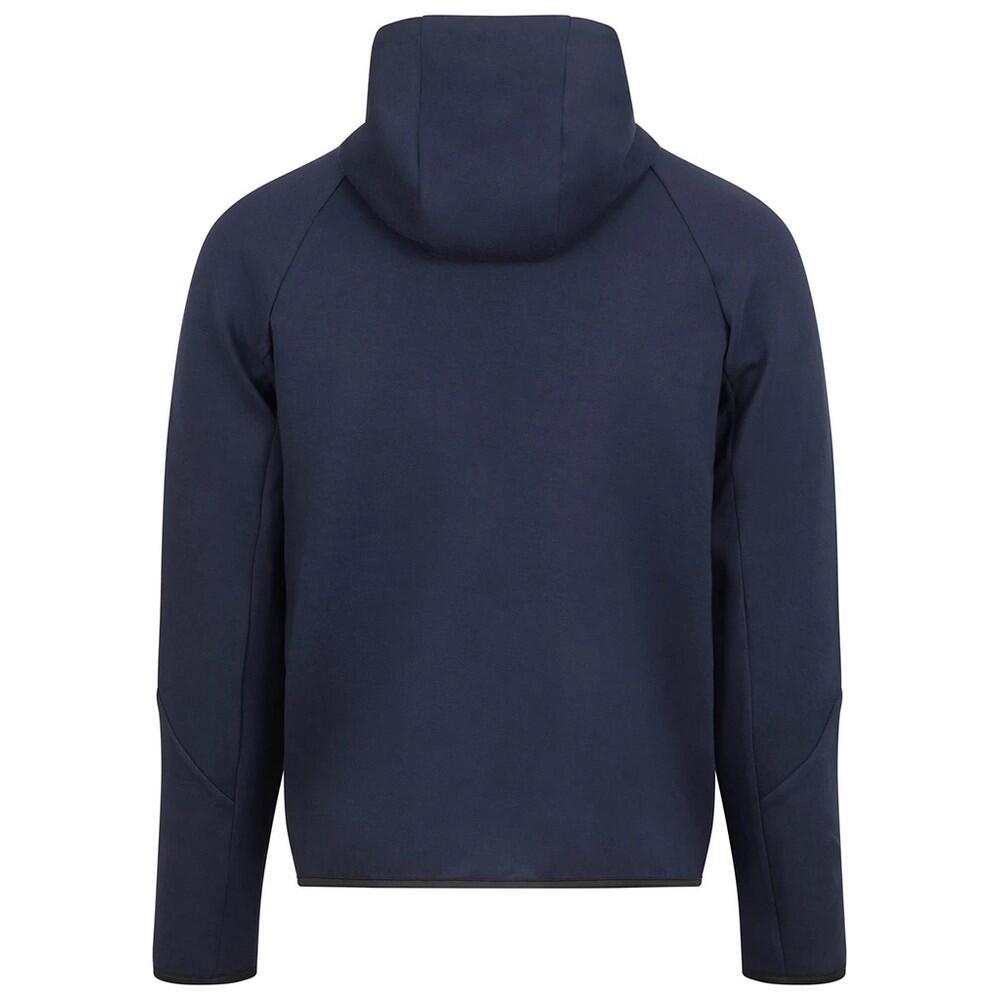 Felpa Con Cappuccio E Zip Intera Pile Uomo Just Cool Adapt Blu Scuro 2/2