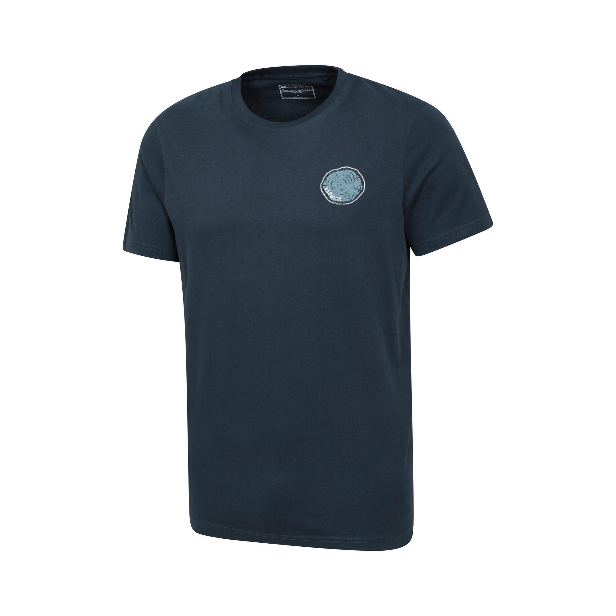Mens Keswick Tree Ring TShirt (Dark Blue) 3/3