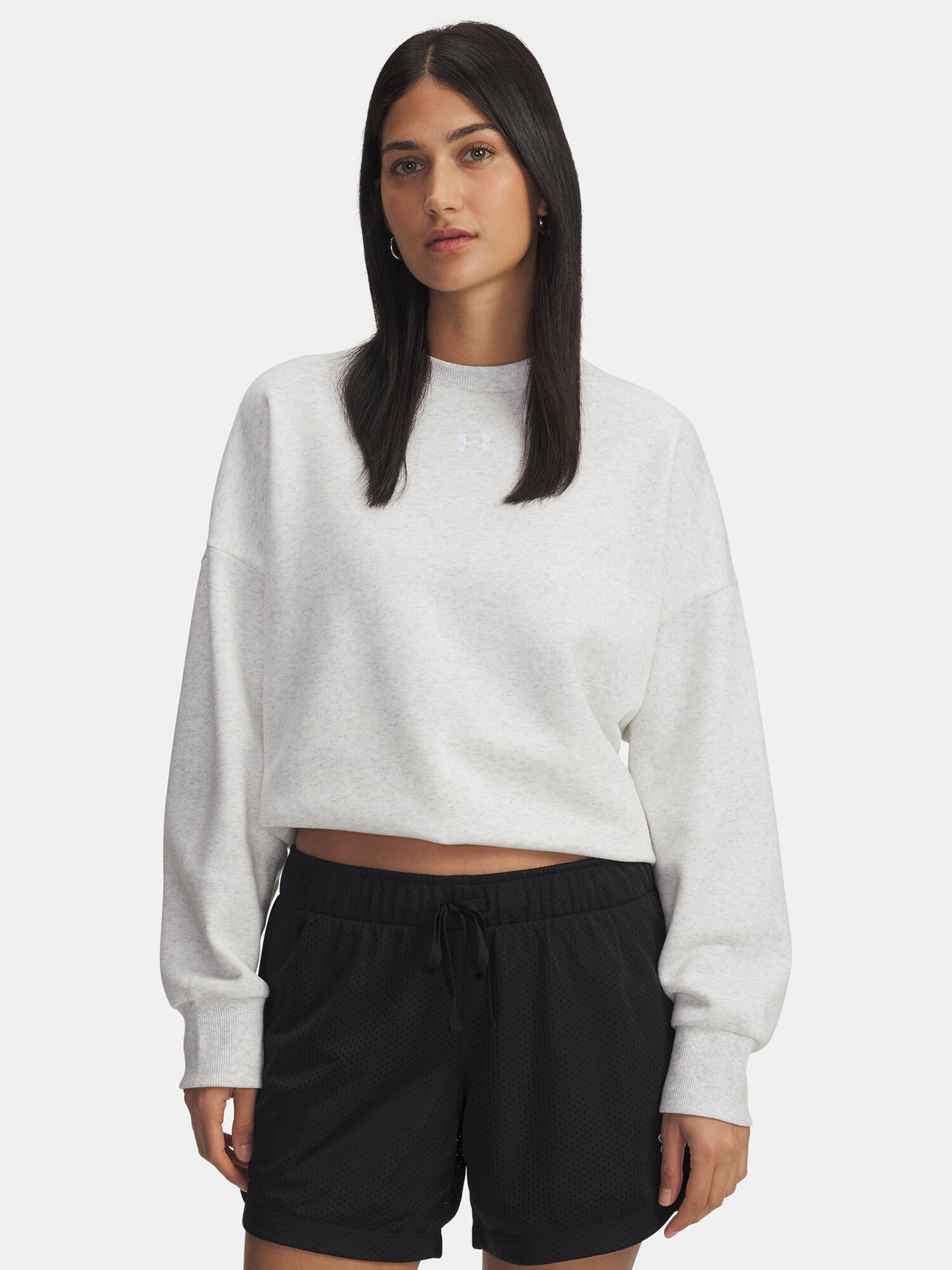 UA Rival Fleece OS Crew 1386463-023 L 3/5