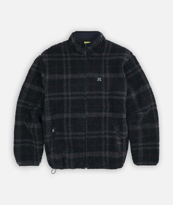 Sherpa met rits plaid