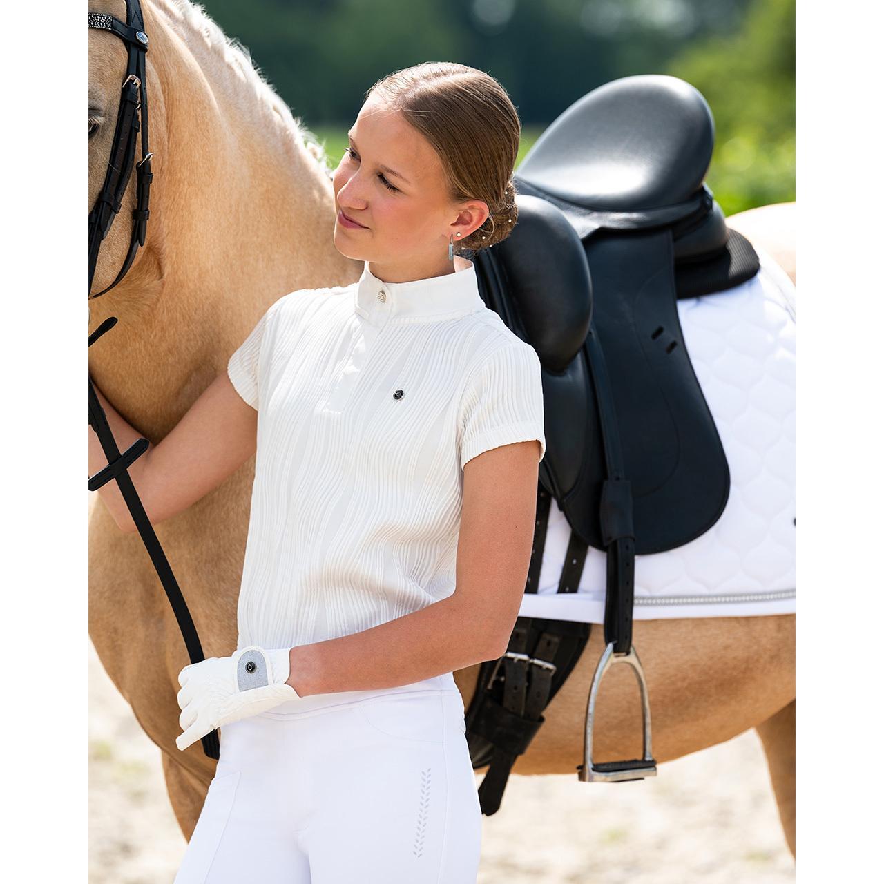 Polo d'équitation fille QHP Kynlee 4/7