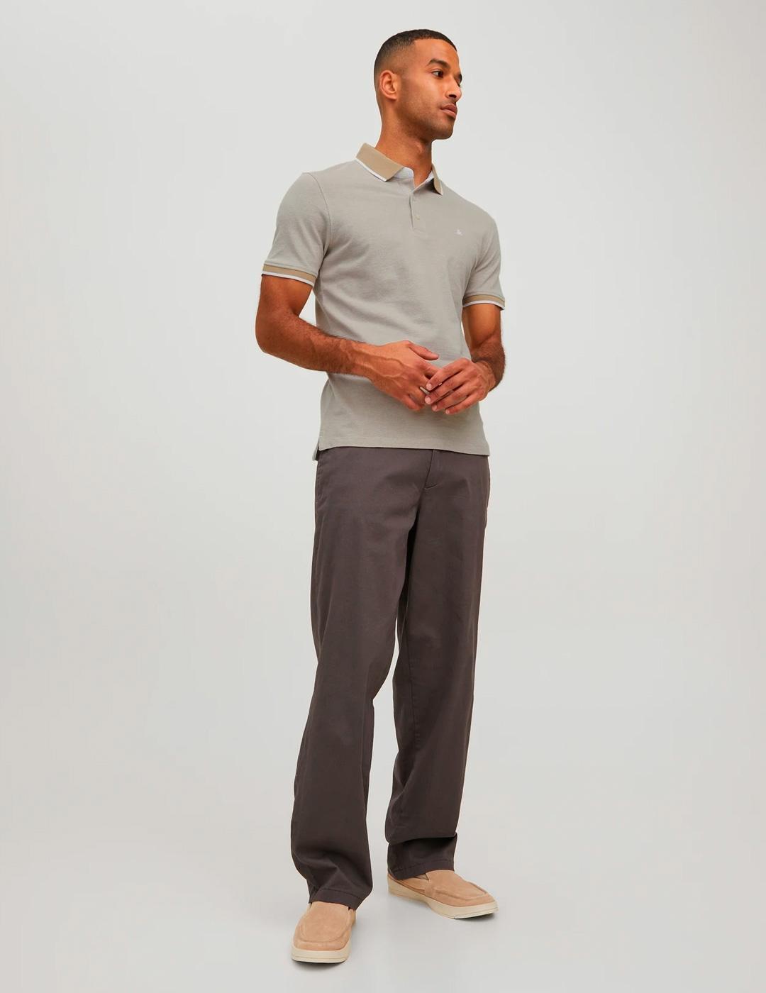 Magliette da polo da uomo Jack&Jones beige. 3/6