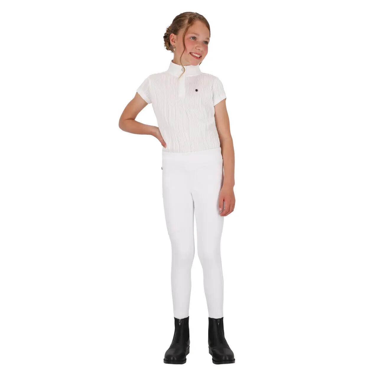 Polo equitazione per bambina QHP Kynlee 2/7