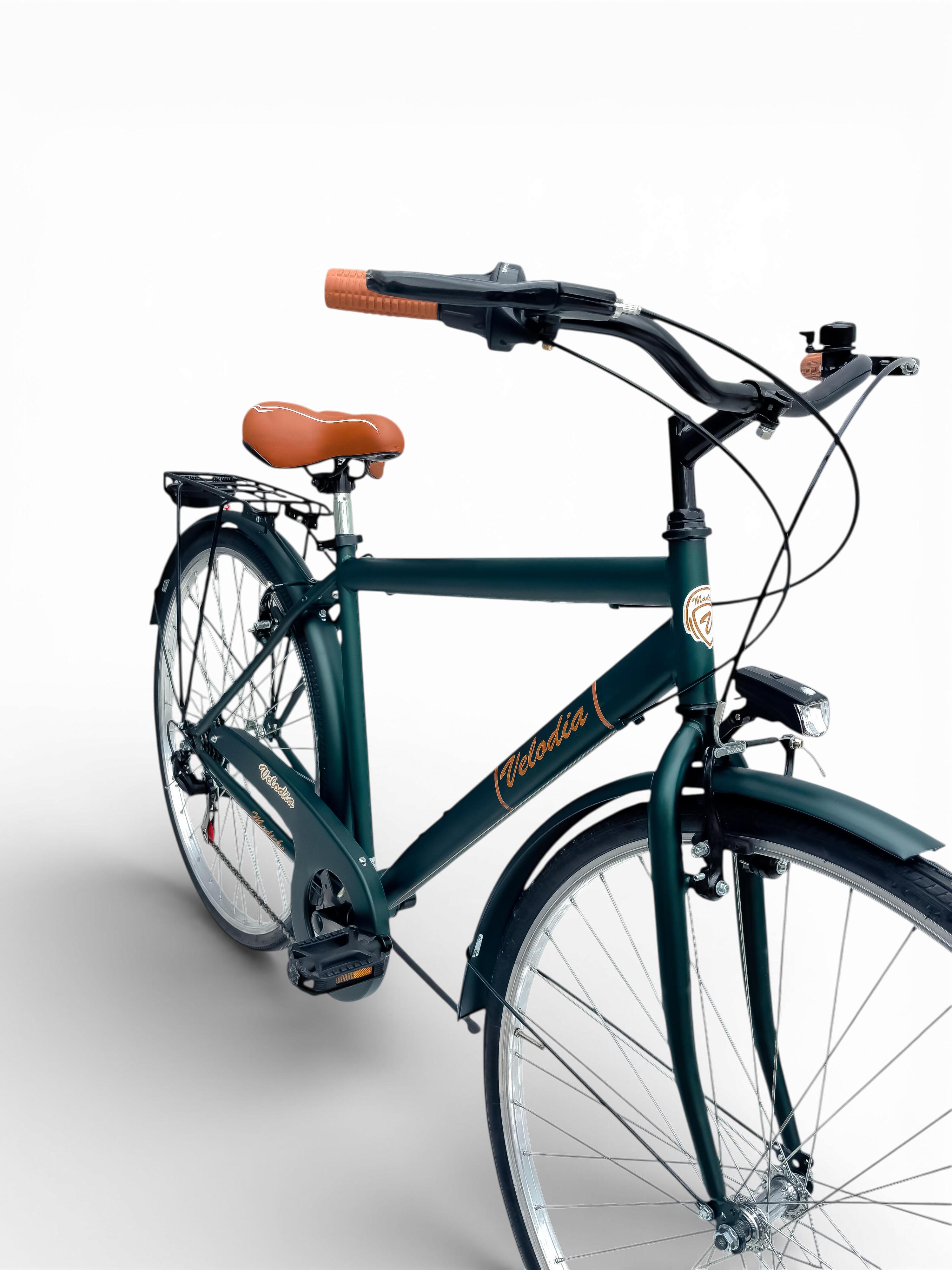 Bicicletta Misura 28 Bici Uomo Passeggio Da Città Con Cambio Verde Vintage Retrò 2/8