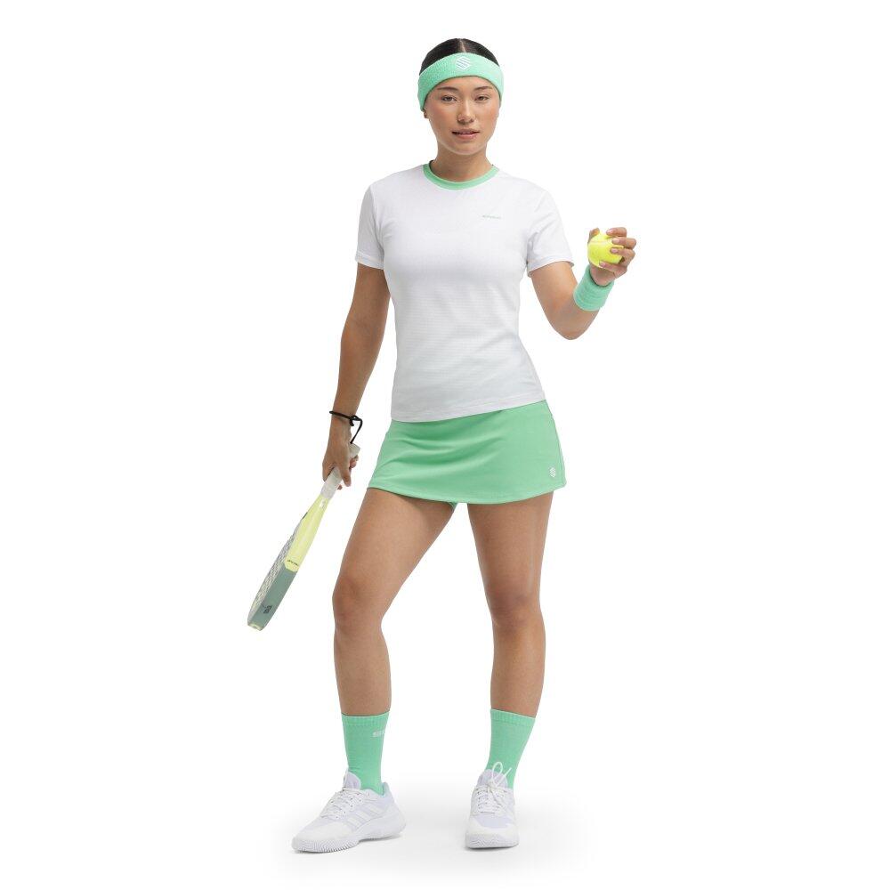 Damen Padel kurzärmeliges -funktionsshirt Pesaro White Weiß 3/6