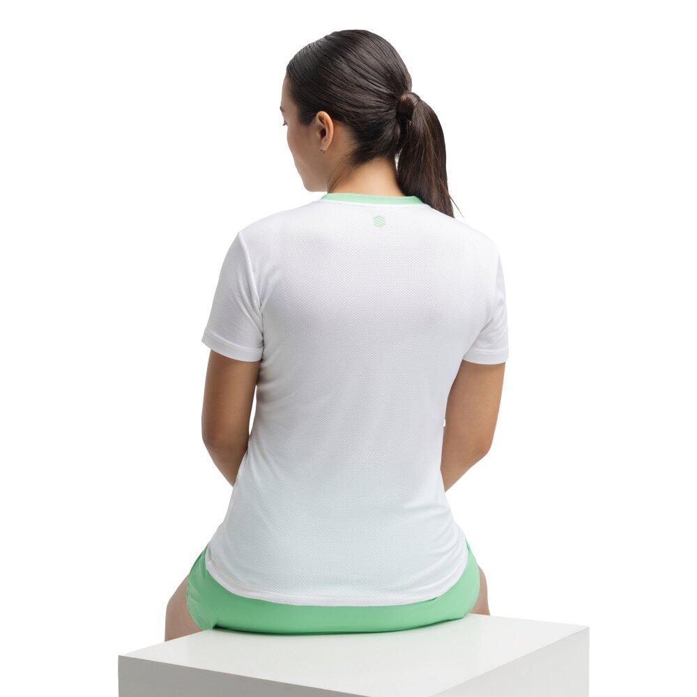 Damen Padel kurzärmeliges -funktionsshirt Pesaro White Weiß 2/6