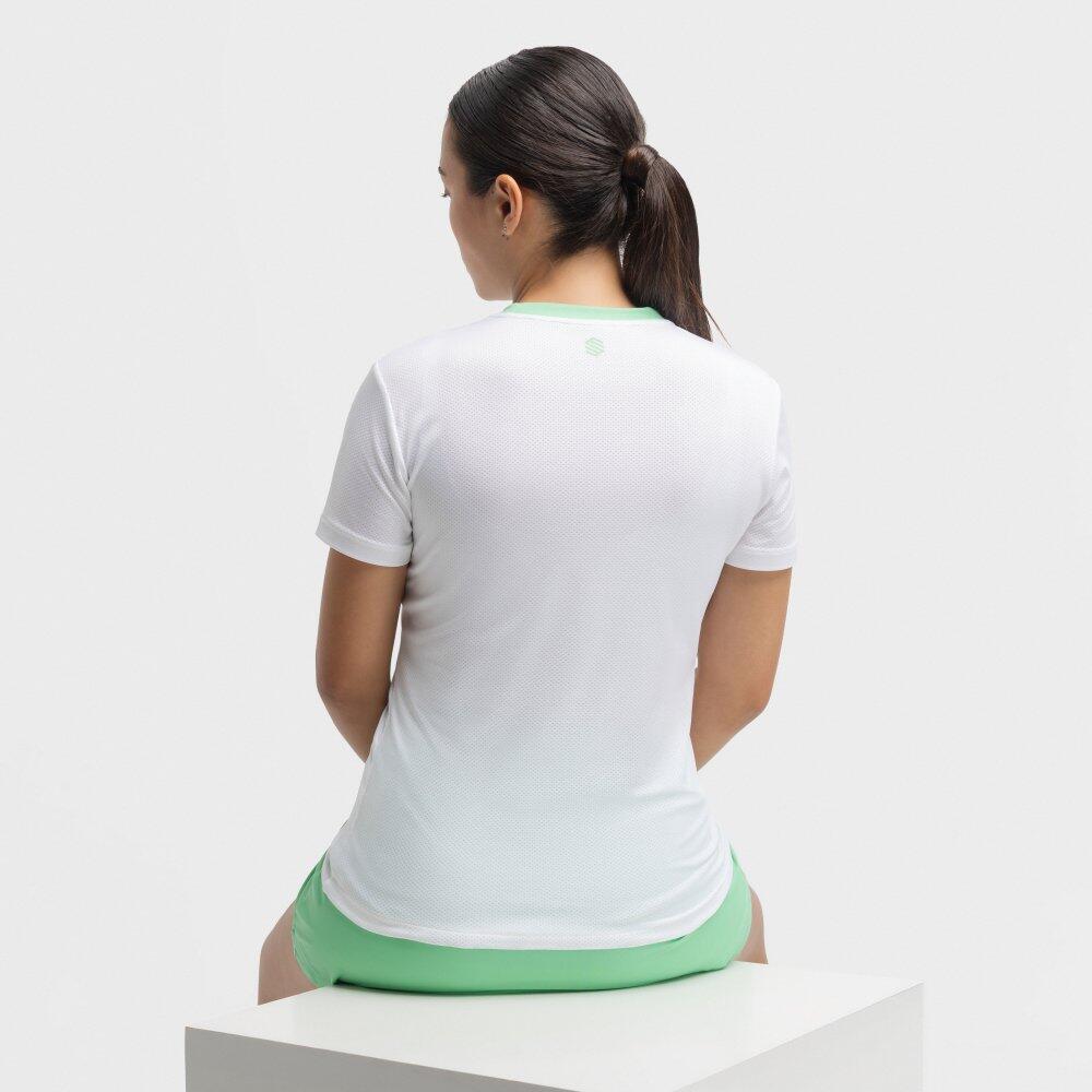 Damen Padel kurzärmeliges -funktionsshirt Pesaro White Weiß 6/6