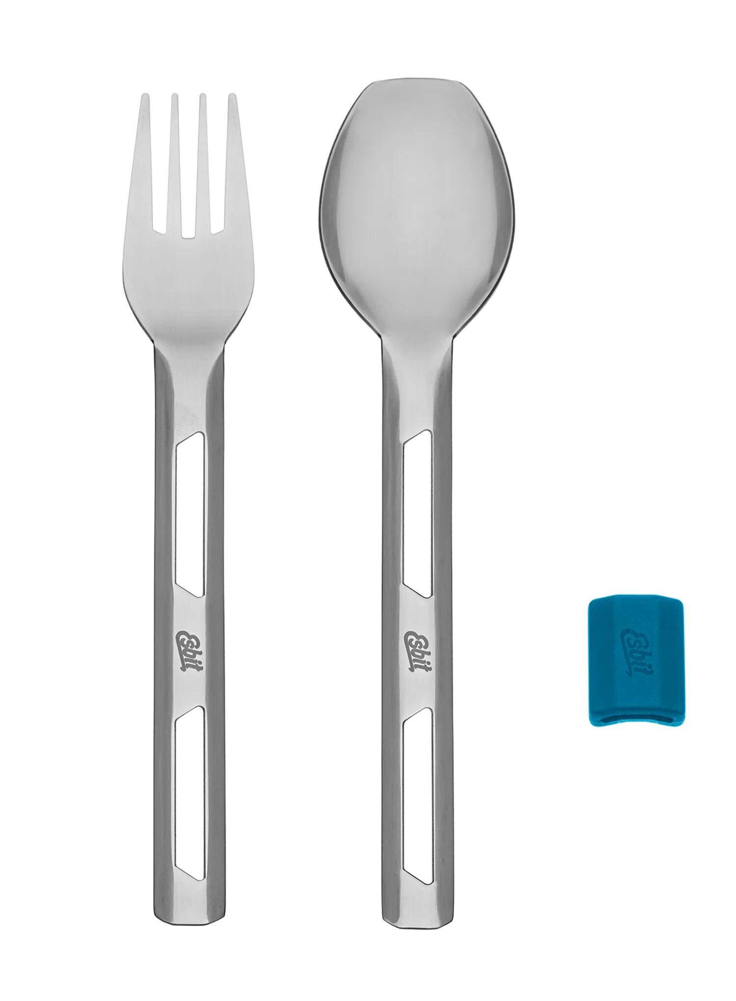 Sztućce turystyczne Esbit Cutlery Set Incl. Silicone Band L - polar blue 2/7