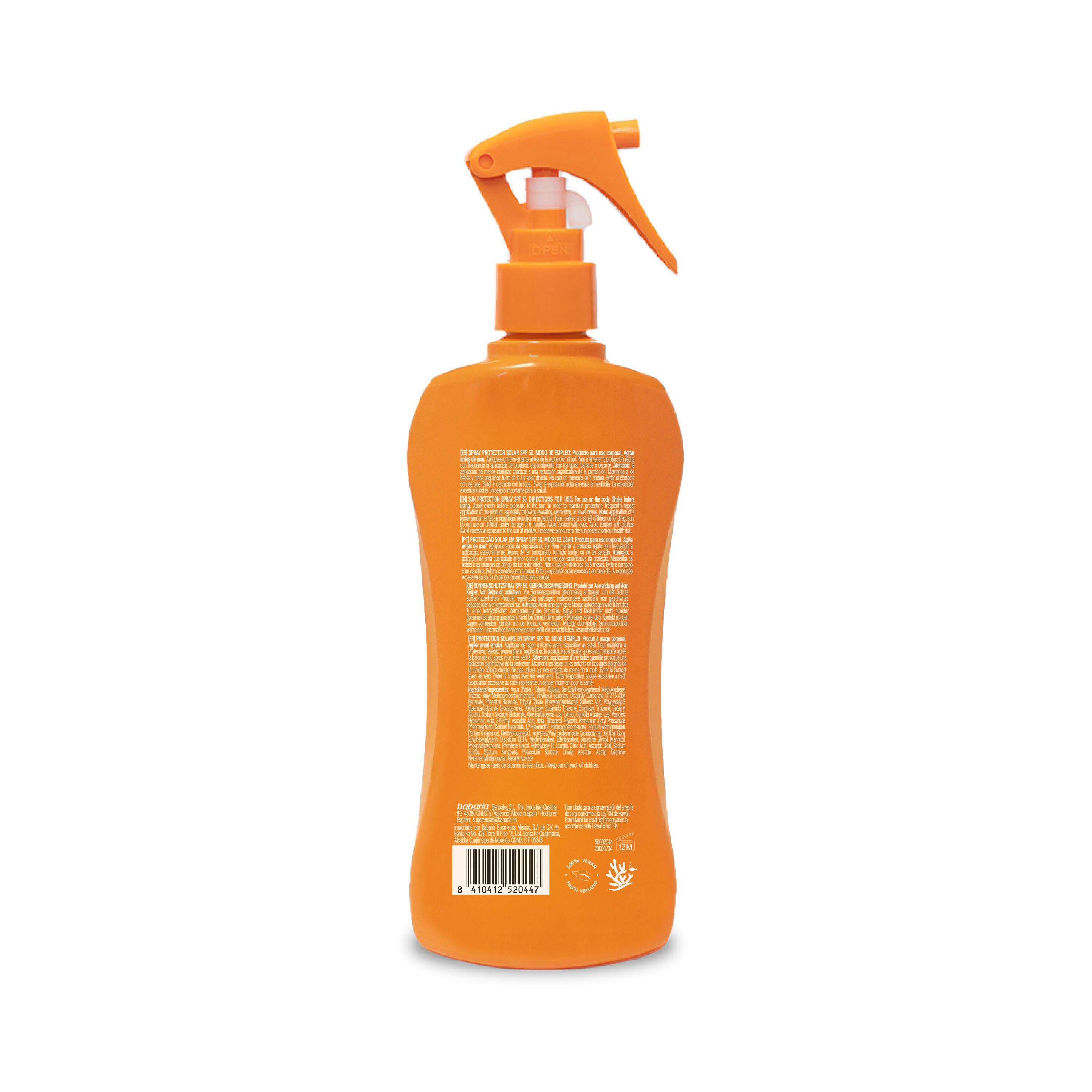 Babaria Hydra Spray Protector Solar Aloe SPF50+, 200 ml 2/6