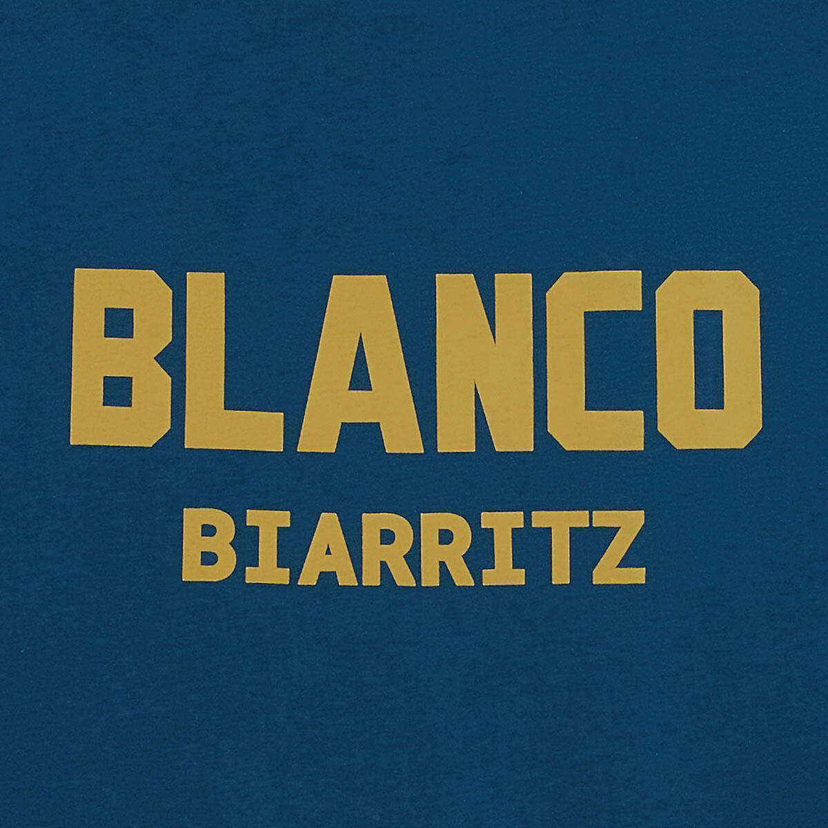 T-shirt girocollo blu opale in cotone stampato sul retro BLANCO BIARRITZ 6/6