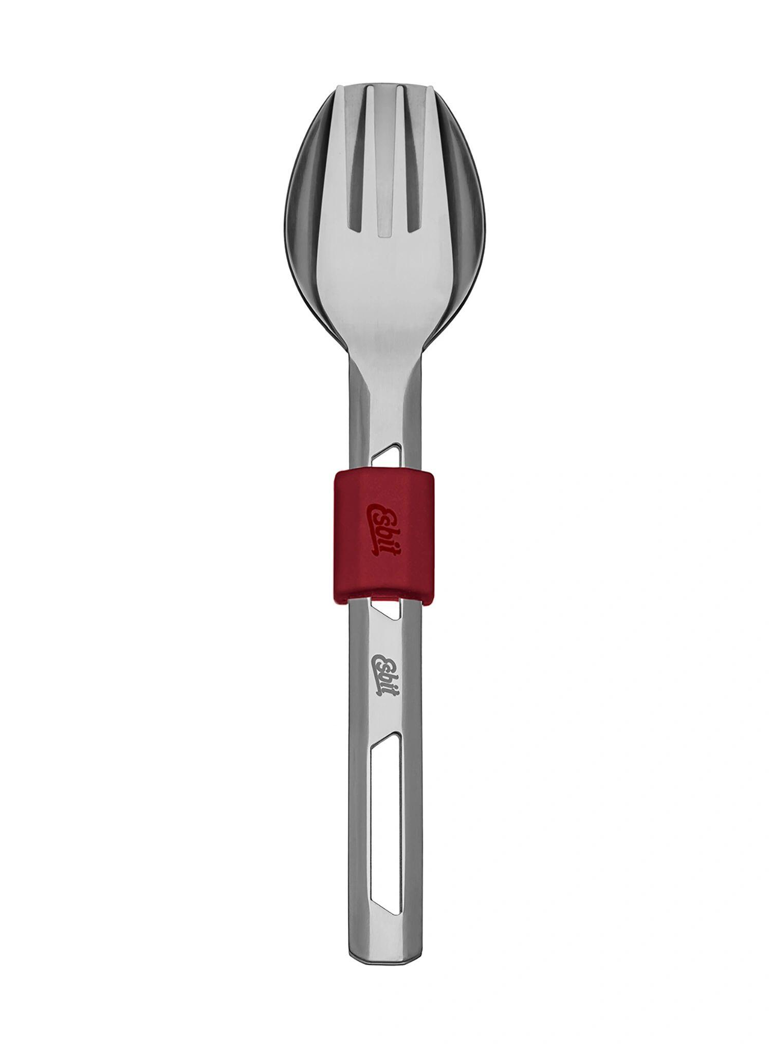 Sztućce turystyczne Esbit Cutlery Set Incl. Silicone Band L - burgundy 3/7