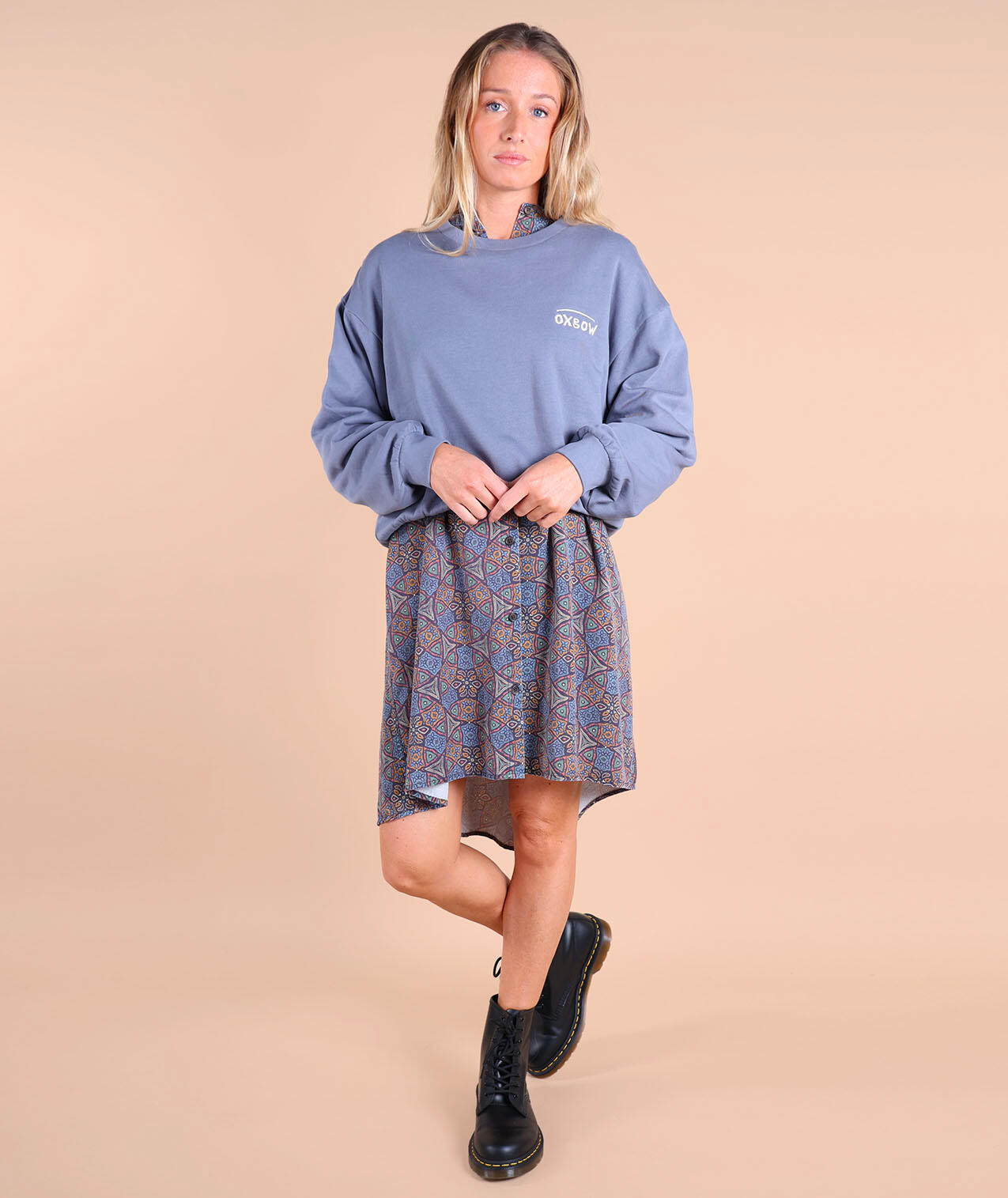 Sweat large col rond uni SARDI 3/5