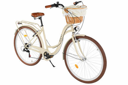 Vélo femme Davi Ella 28″, 160–185 cm, 7 vitesses, beige