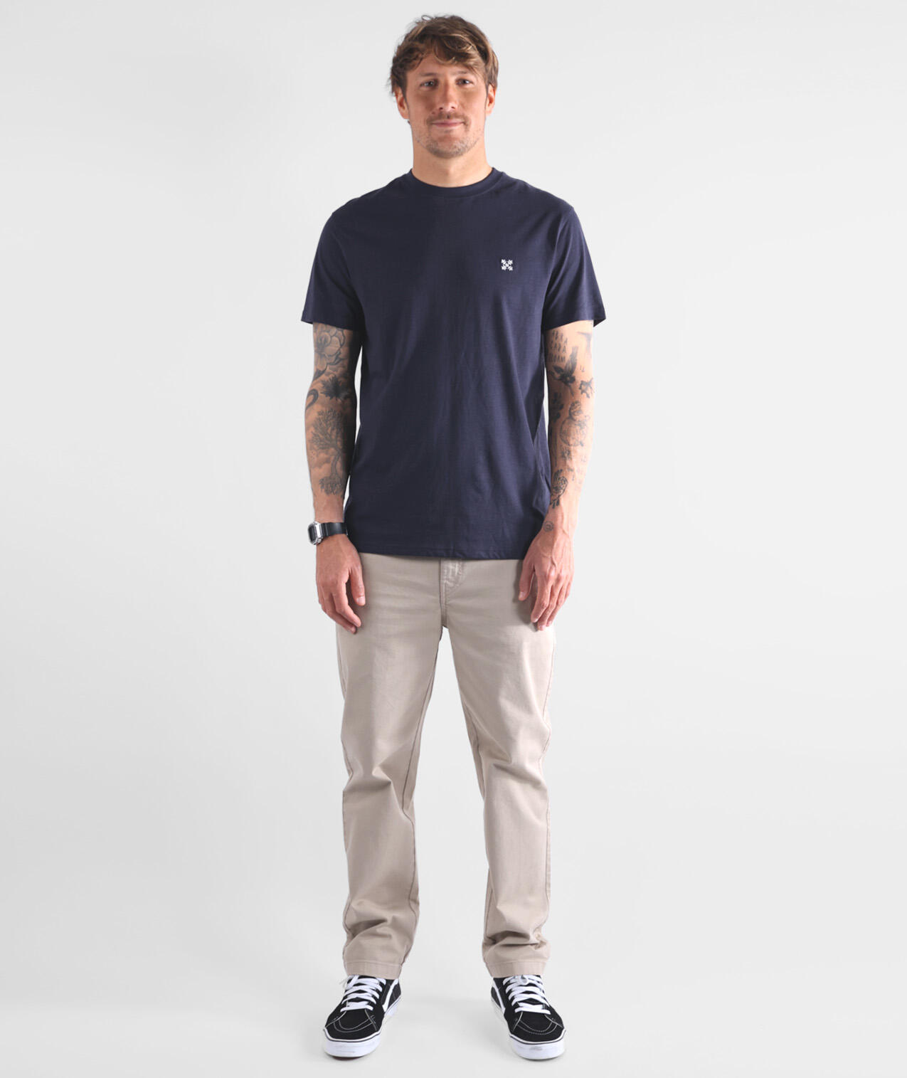 T-shirt tinta unita con ricamo 4flo TEBAZ 4/5