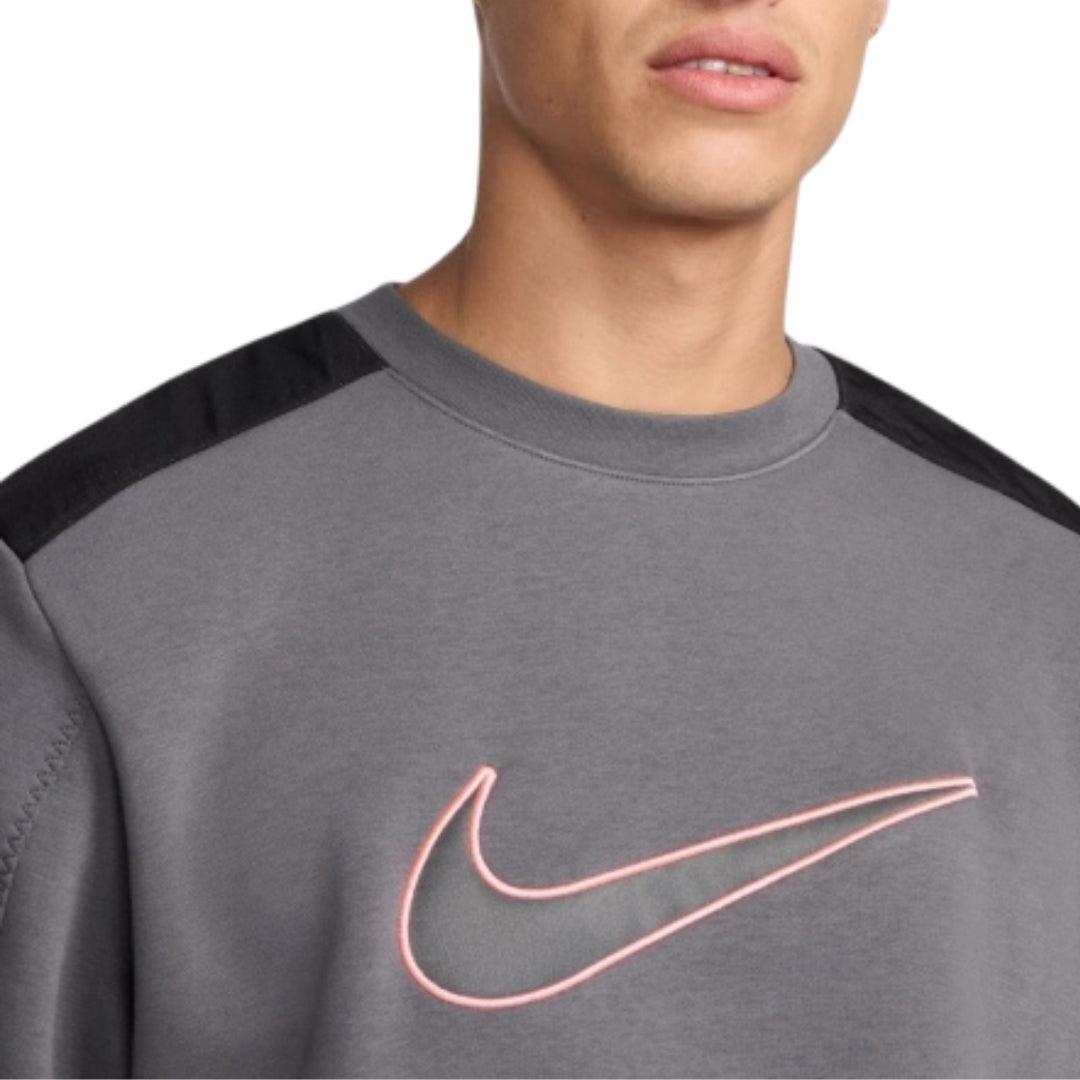 Sweat Motif/style Swoosh Homme (Gris) 3/4