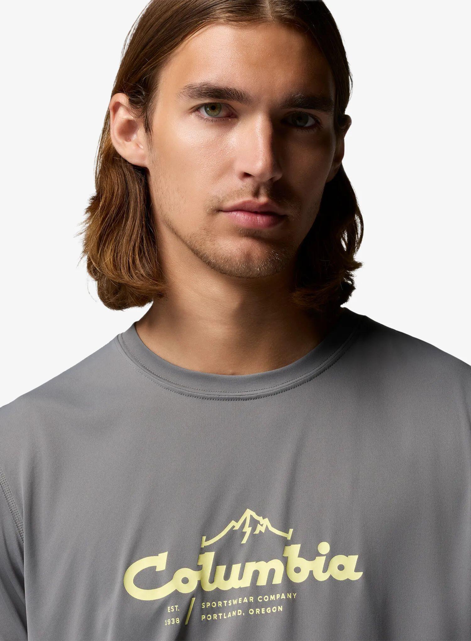 Koszulka szybkoschnąca Columbia Zero Rules Light S/S Graphic Crew 5/6