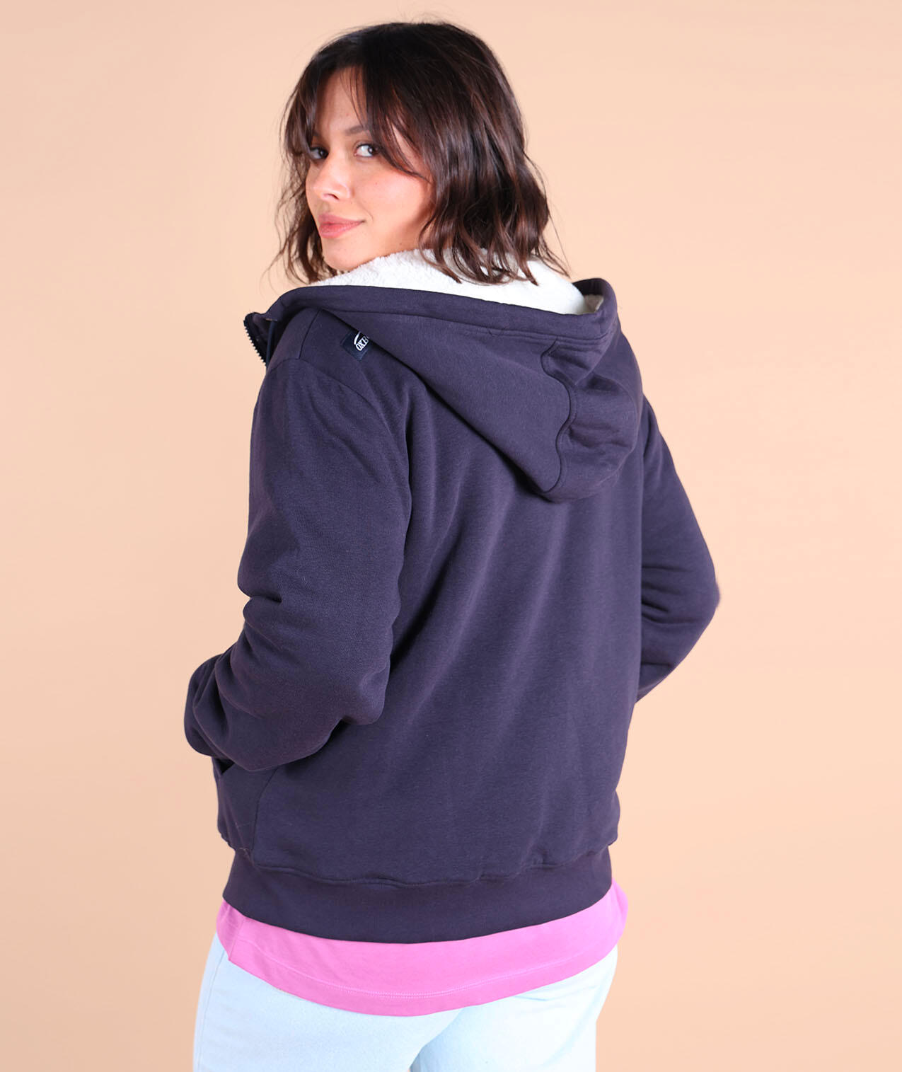 Hoodie met sherpa voering SWIPS 2/5