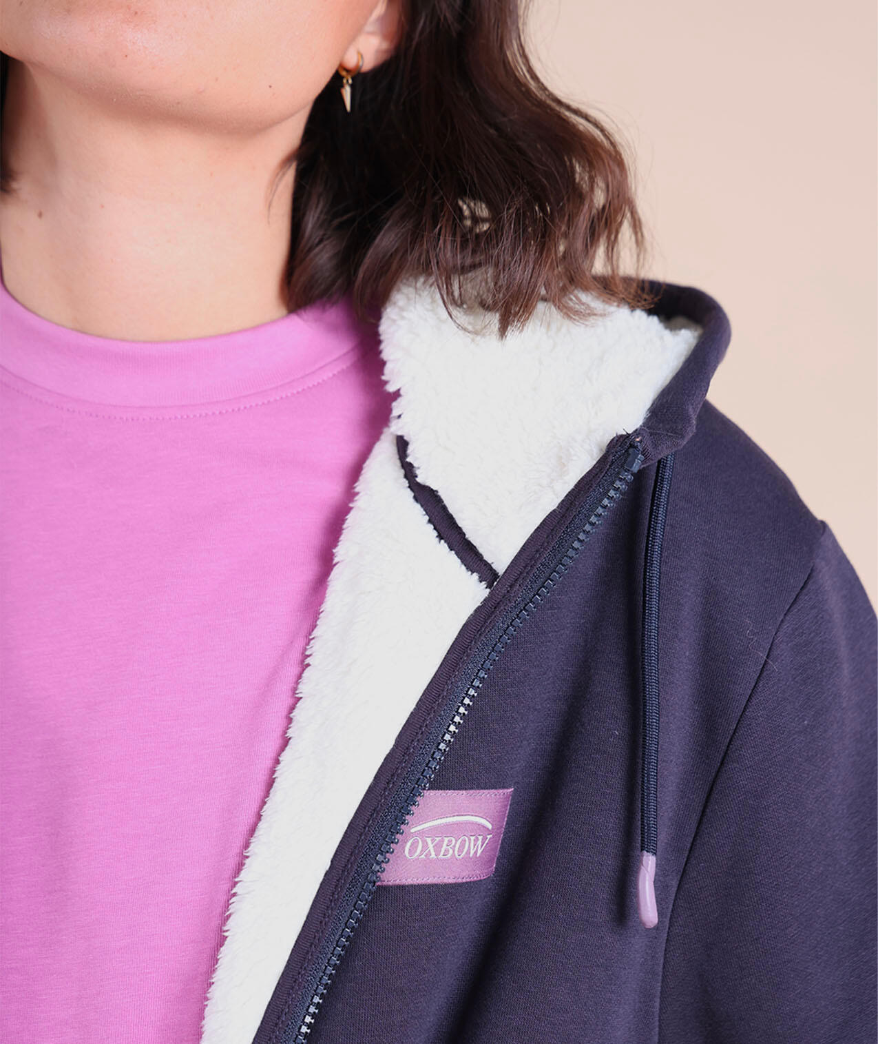 Hoodie met sherpa voering SWIPS 5/5