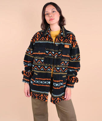 Jacquard sherpa overshirt homey