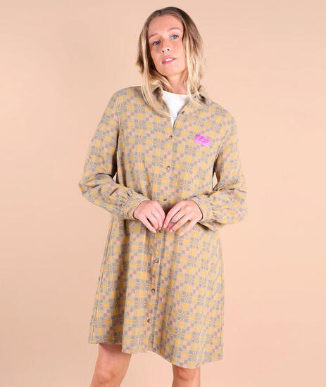 Abito camicia in flanella TILE