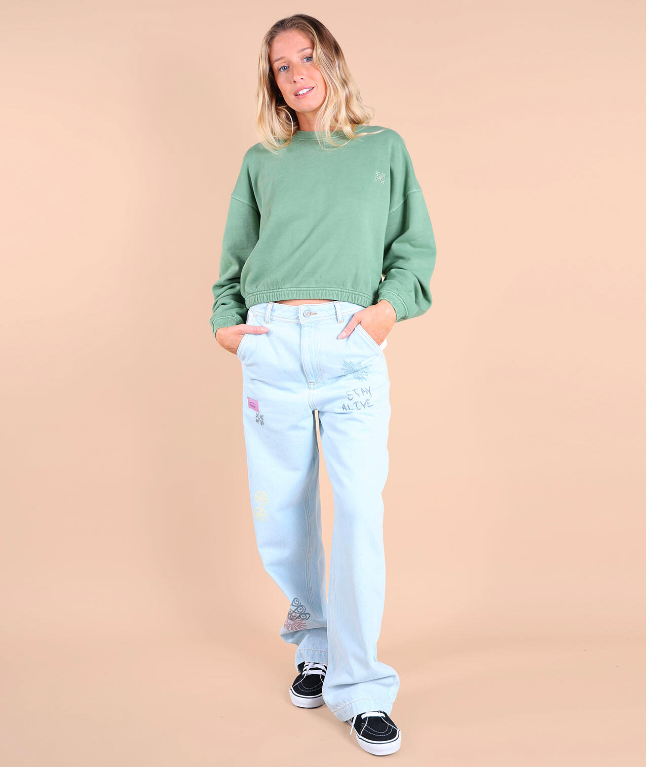 Felpa crewneck tinta unita SCROP 3/5