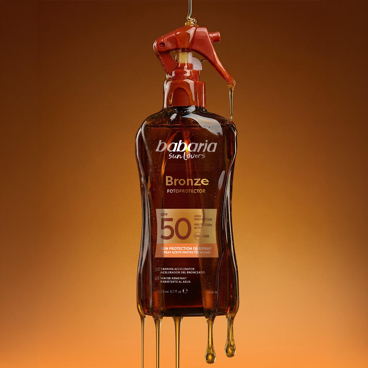 BABARIA Bronze Spray Aceite Protector Solar Coco SPF50+ 200 ml 4/5