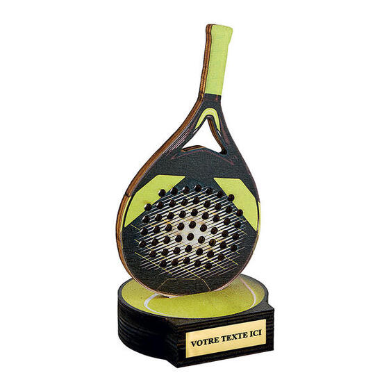 Trophée bois padel hauteur 20 cm