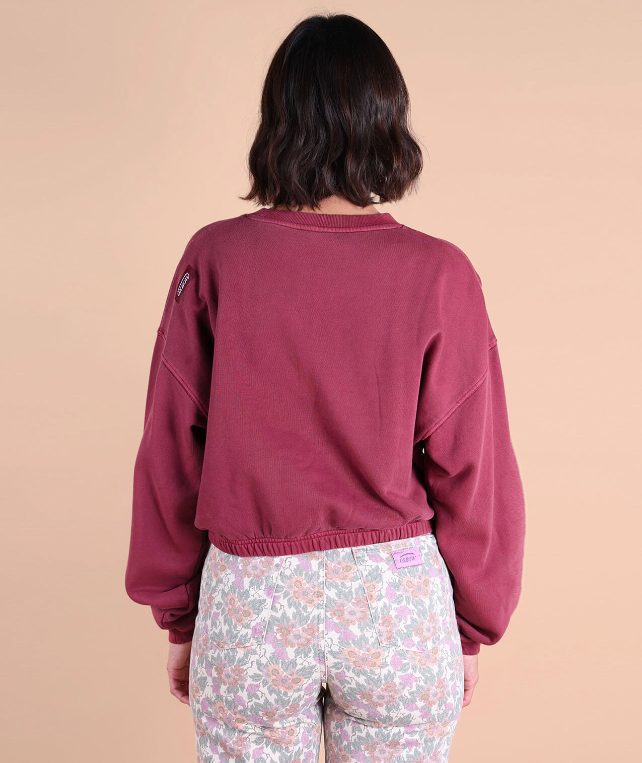 Effen sweatshirt met brede ronde hals SCROP 2/5