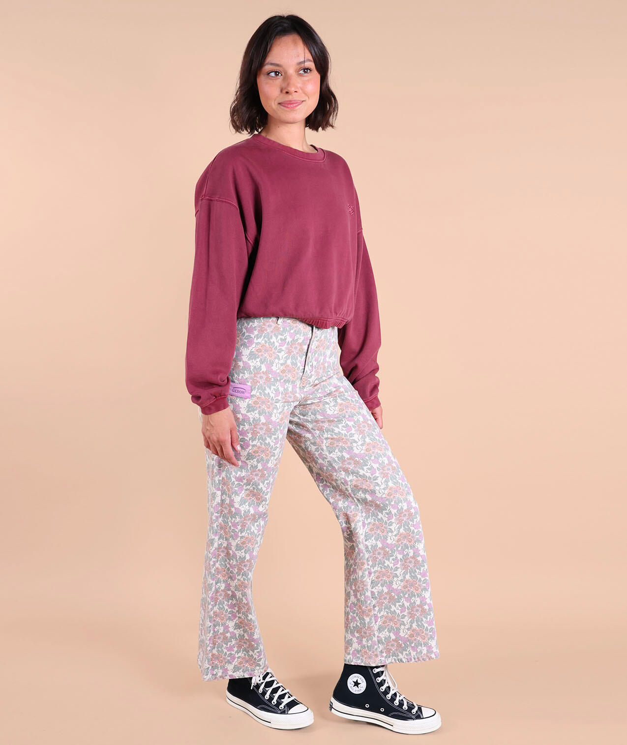 Effen sweatshirt met brede ronde hals SCROP 4/5