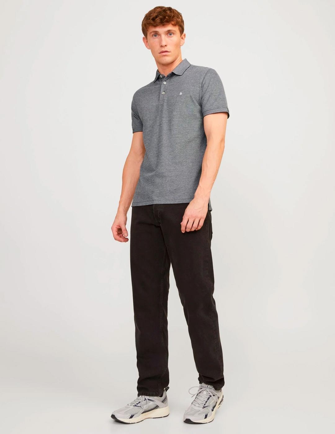 Maglia a polo da navigazione, uomo Jack&Jones grigia. 2/4