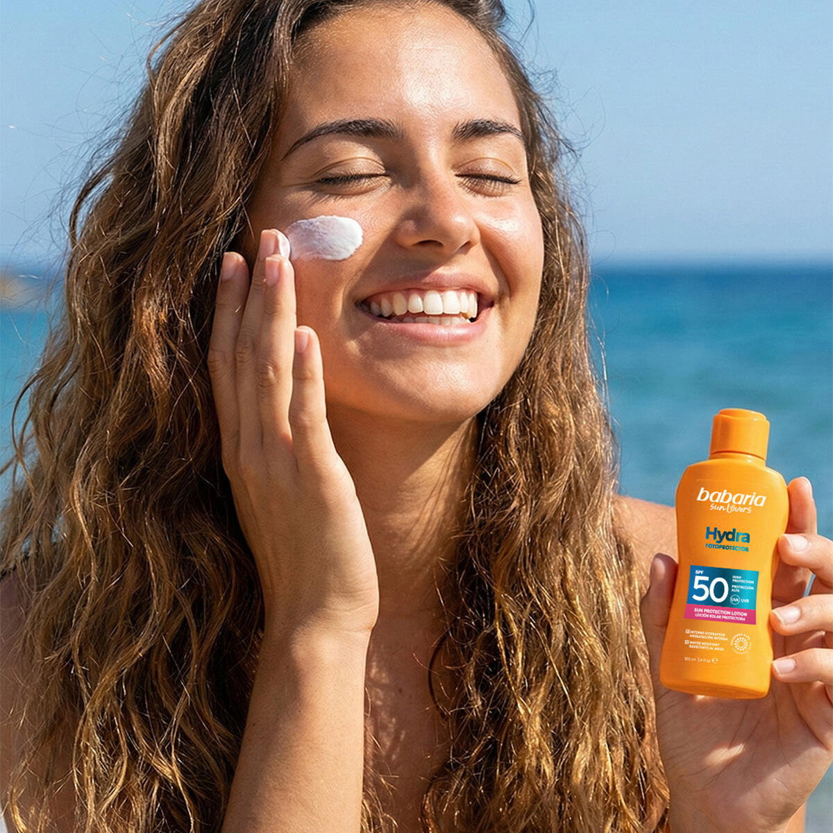 Babaria Hydra Leche Solar Aloe SPF50+ Hidratante y Resistente al Agua 7/7