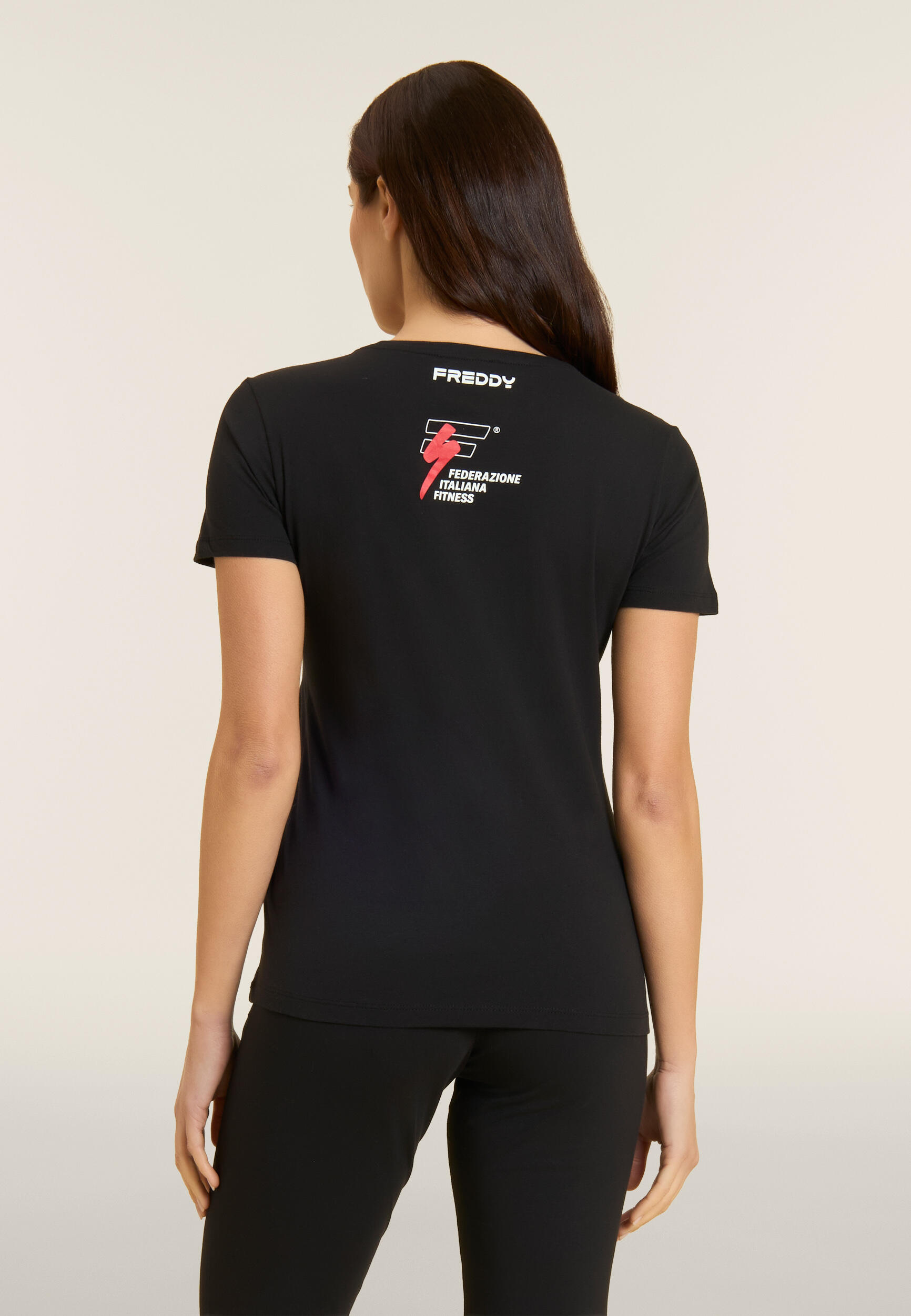 T-shirt d’entraîneur pour femmes Fédération italienne de fitness 2026 3/4