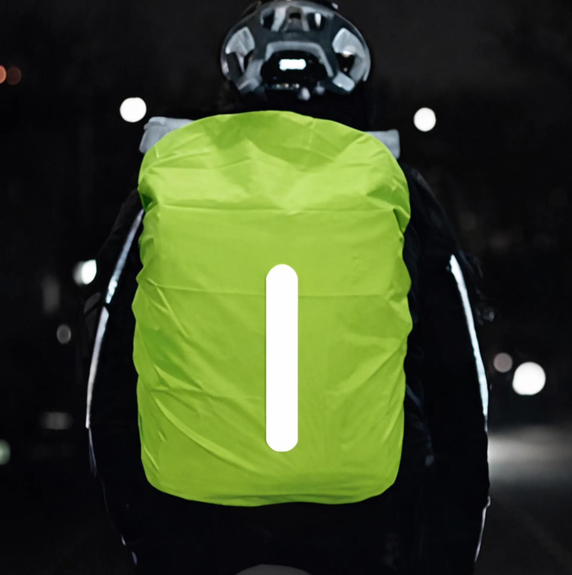 capa impermeável refletora mochila 30-40L poliéster outdoor 2/4