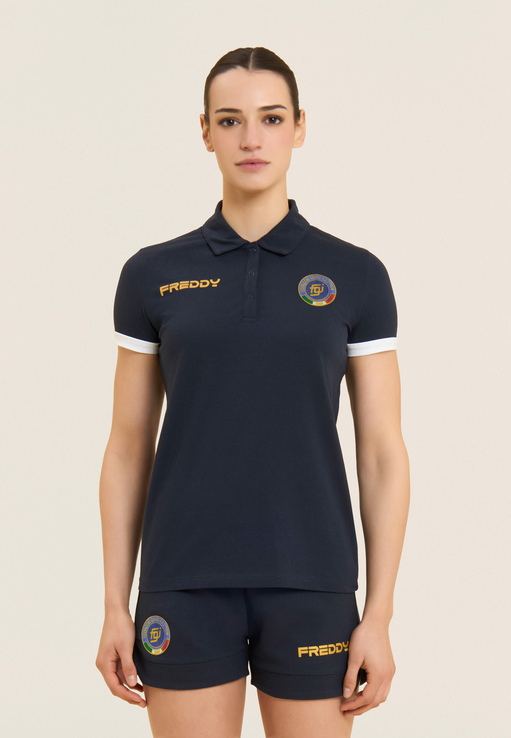 Polo Donna Italia FGI in Jersey di Cotone Elasticizzato 2/5
