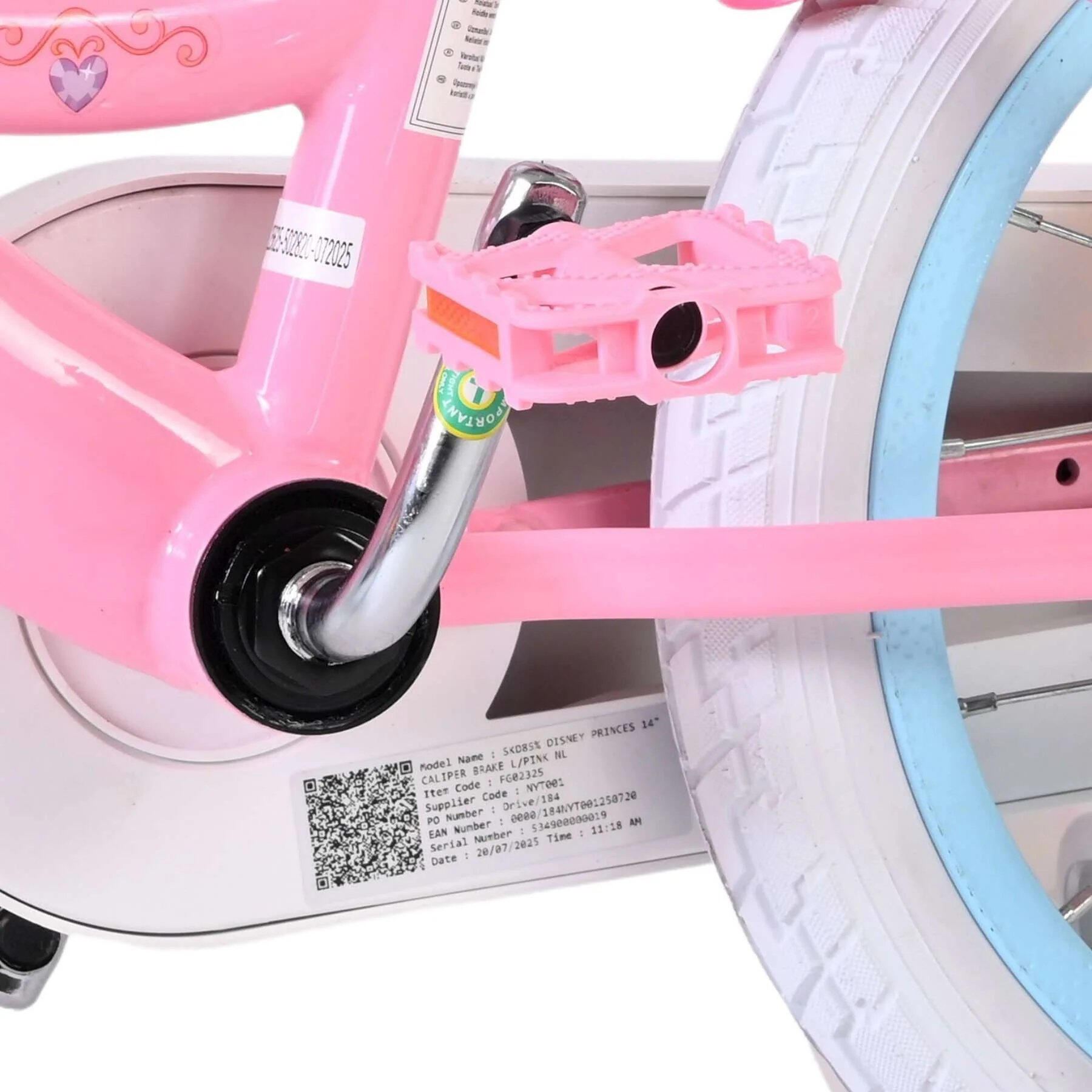 Kinderfahrrad 14 Zoll Disney Princess 4-5 Jahre 5/5