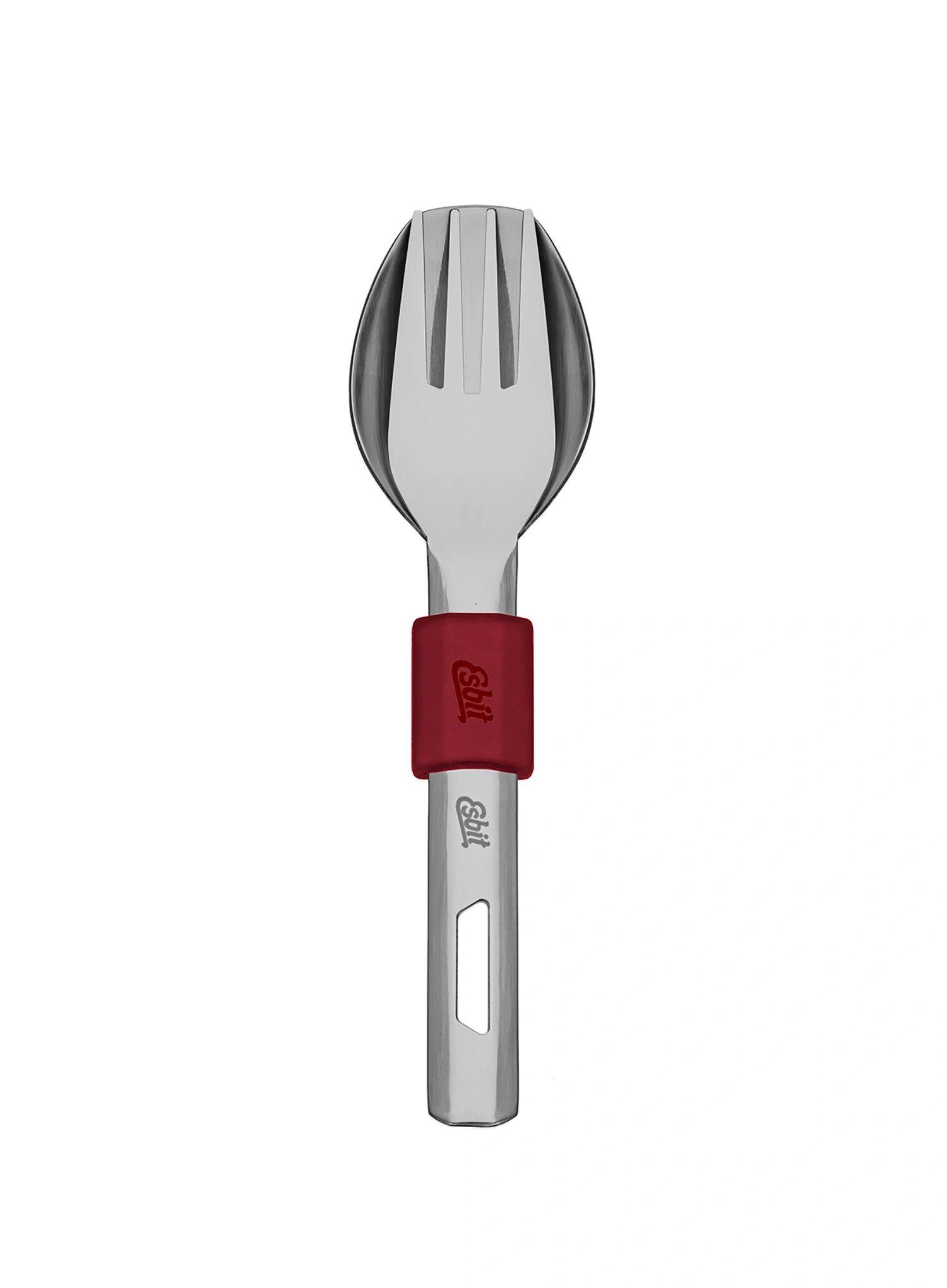 Sztućce turystyczne Esbit Cutlery Set Incl. Silicone Band S - burgundy 3/7