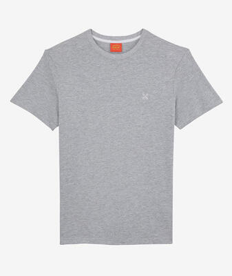 T-shirt tinta unita con ricamo 4flo TEBAZ